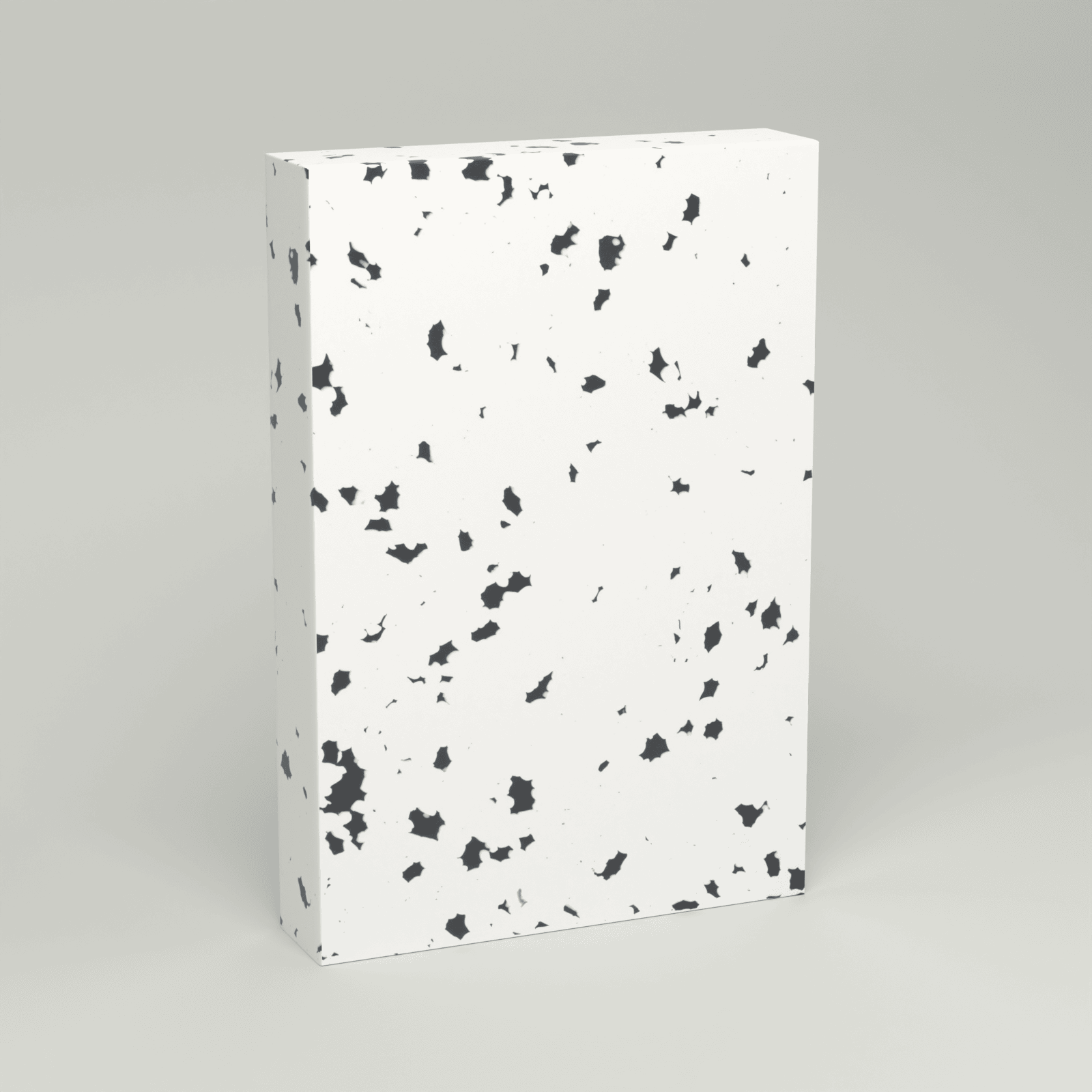 White Stone — slab standing on edge.